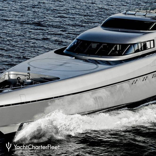 silver fast motor yacht