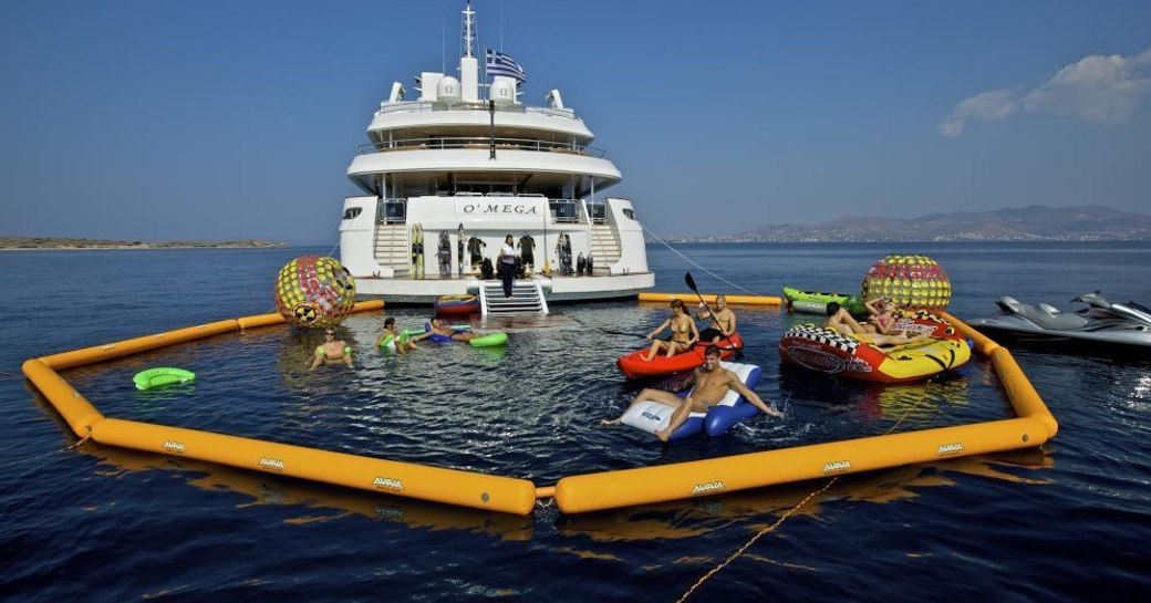 The aft deck and toys collection of motor yacht O'MEGA