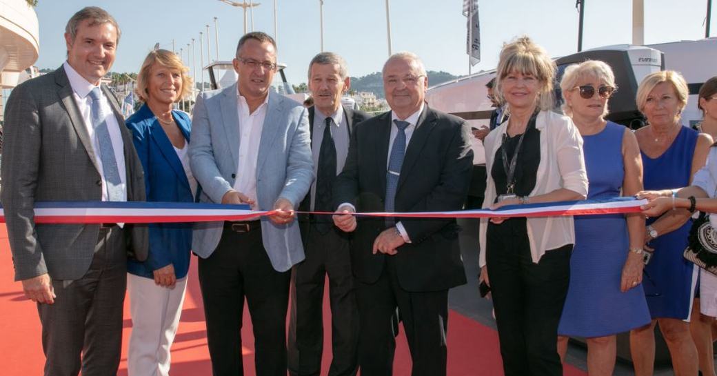 Inaugural ribbon cutting at Cannes Yachting Festival