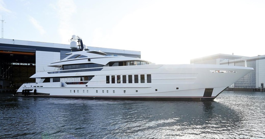 superyacht VIDA at Heesen shipyard ahead of her delivery