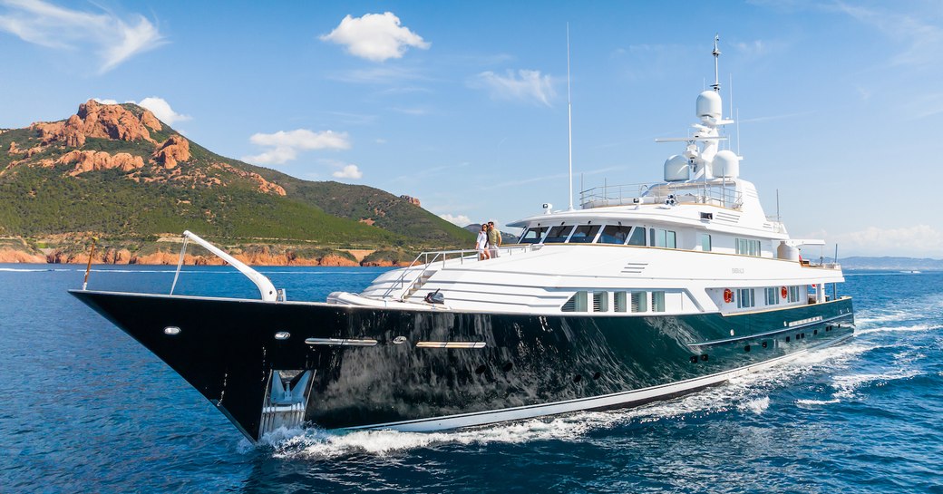 Charter yacht EMERALD at sea