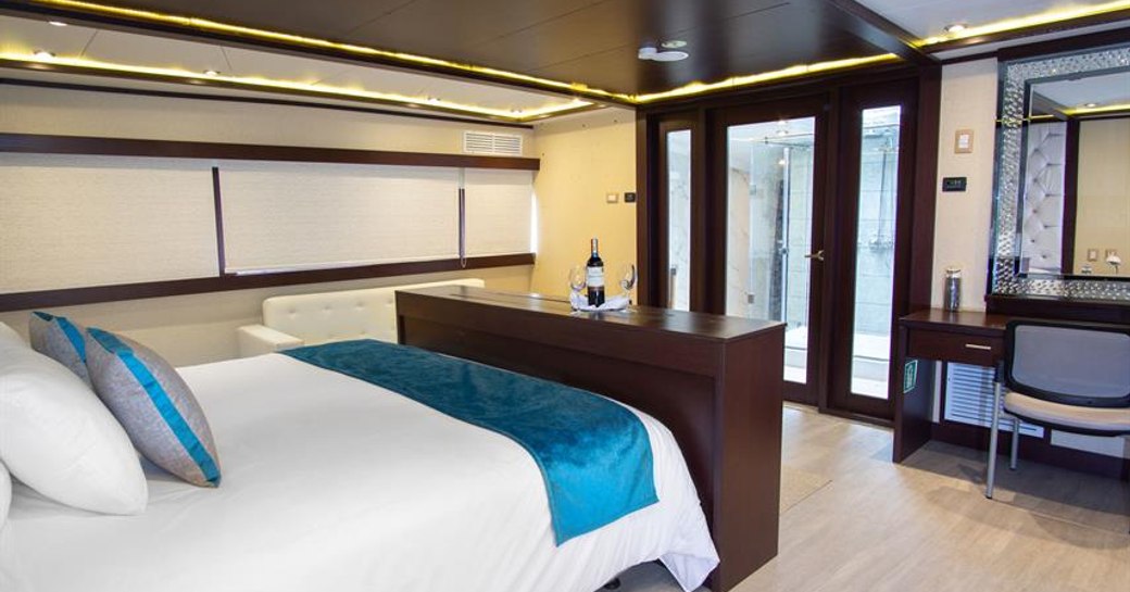 Large cabin on motor yacht Grand Daphne 