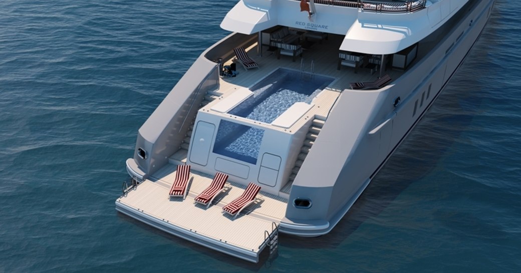 Beach club on Superyacht Axioma