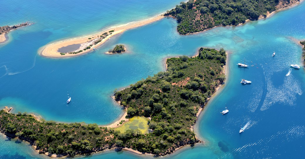 Gocek islands off Fethiye in Turkey