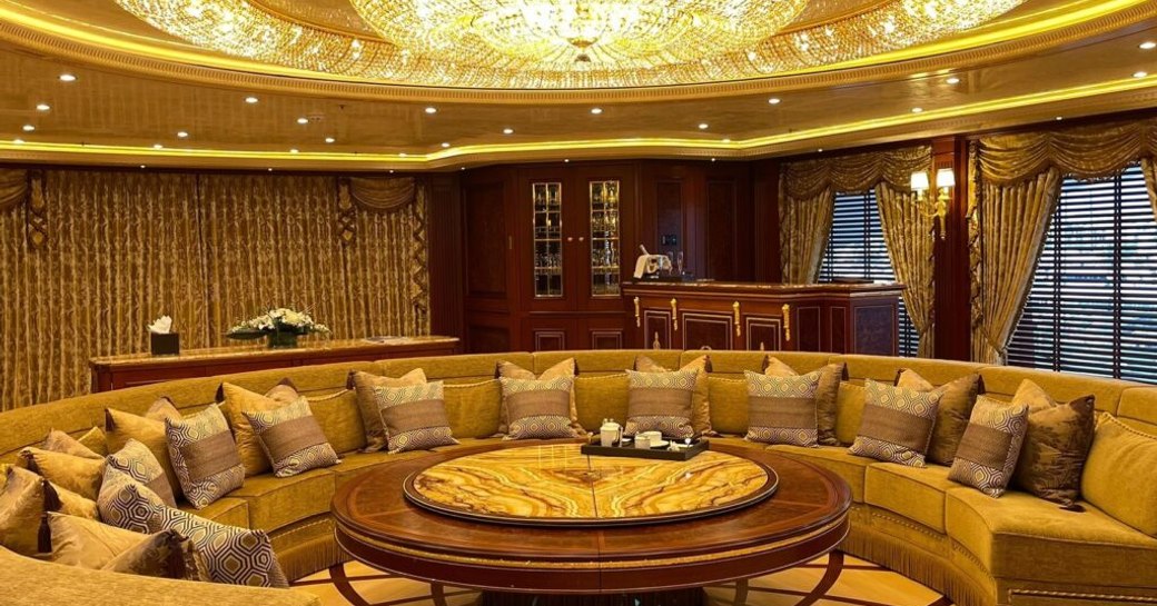 Salon on board charter sailing yacht BLACK PEARL