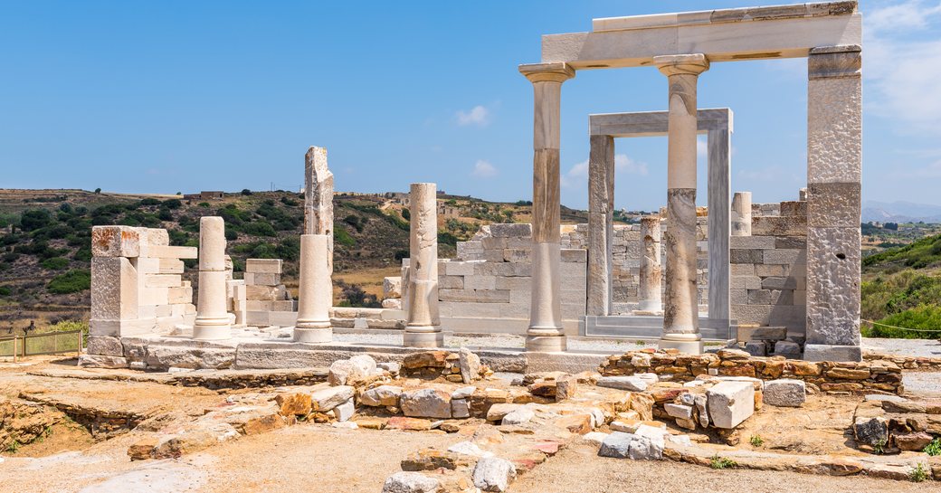 Ionic columns of temple in Greece