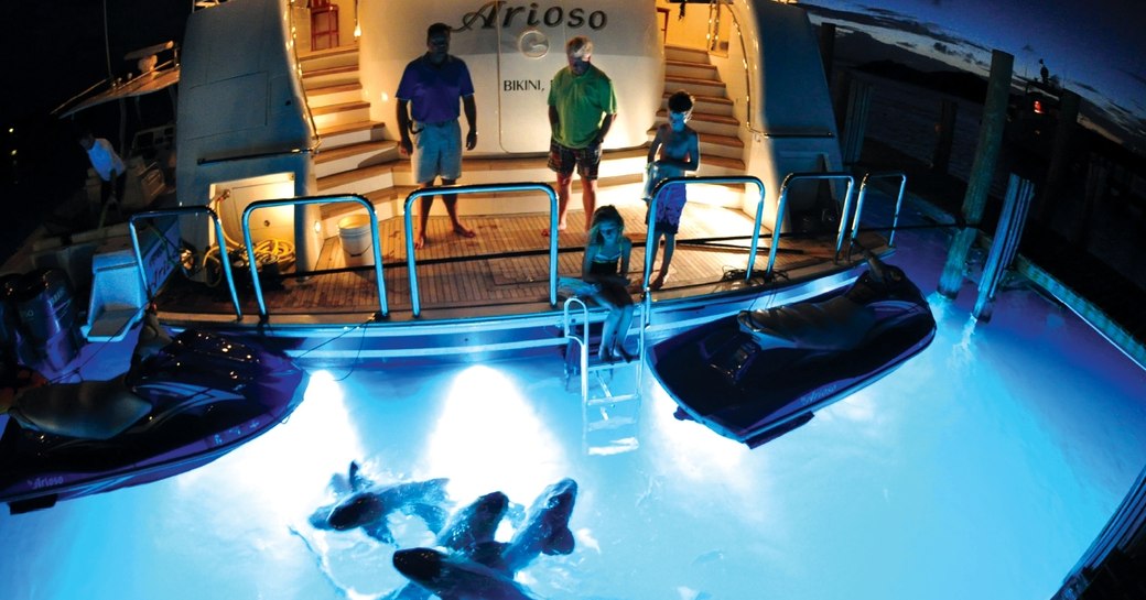 aft deck of charter yacht ARIOSO