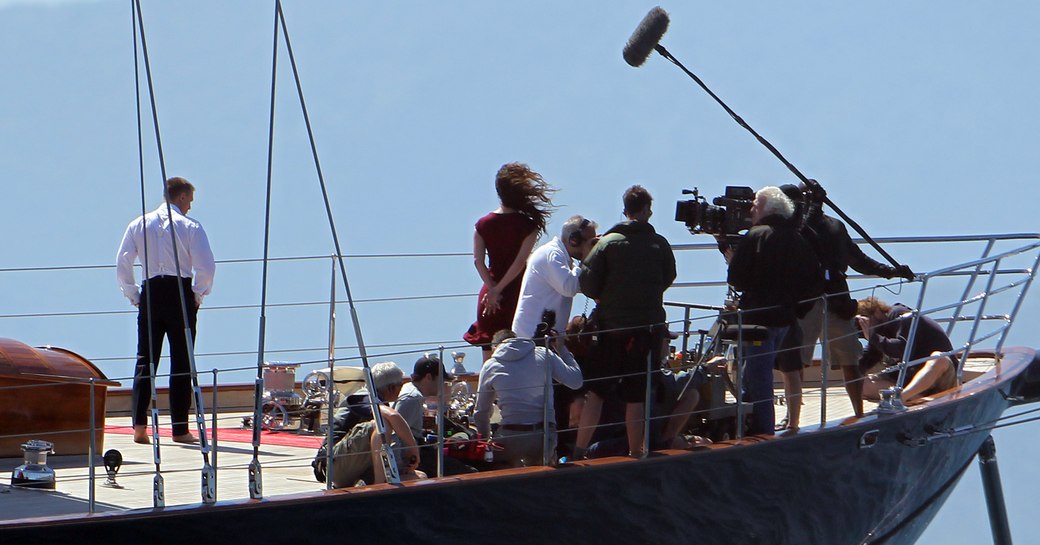 Shooting scenes on REGINA's deck for the James Bond film 'Skyfall'