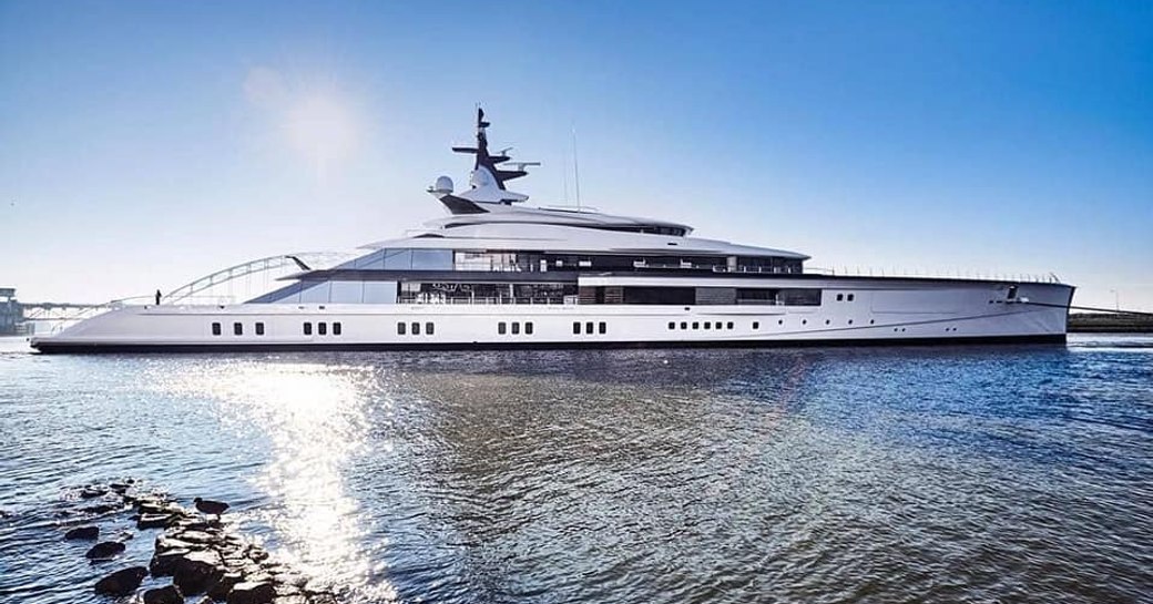 Superyacht Bravo Eugenia on the water 