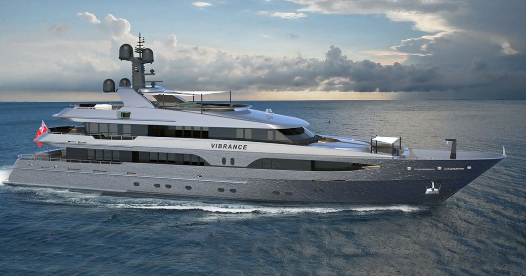 superyacht vibrance underway in the mediterranean 