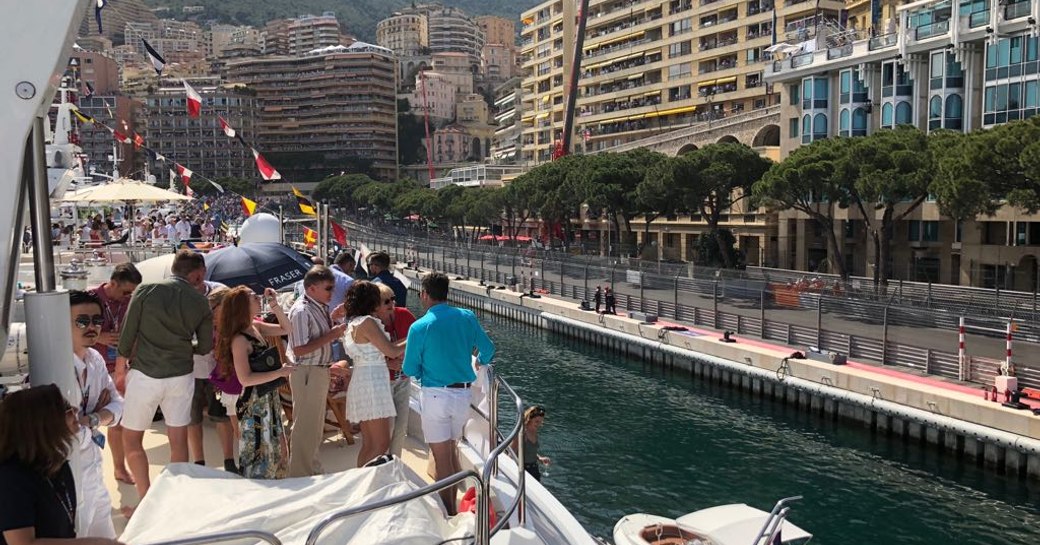 Charter guests on yachts at the Monaco Grand Prix 2018