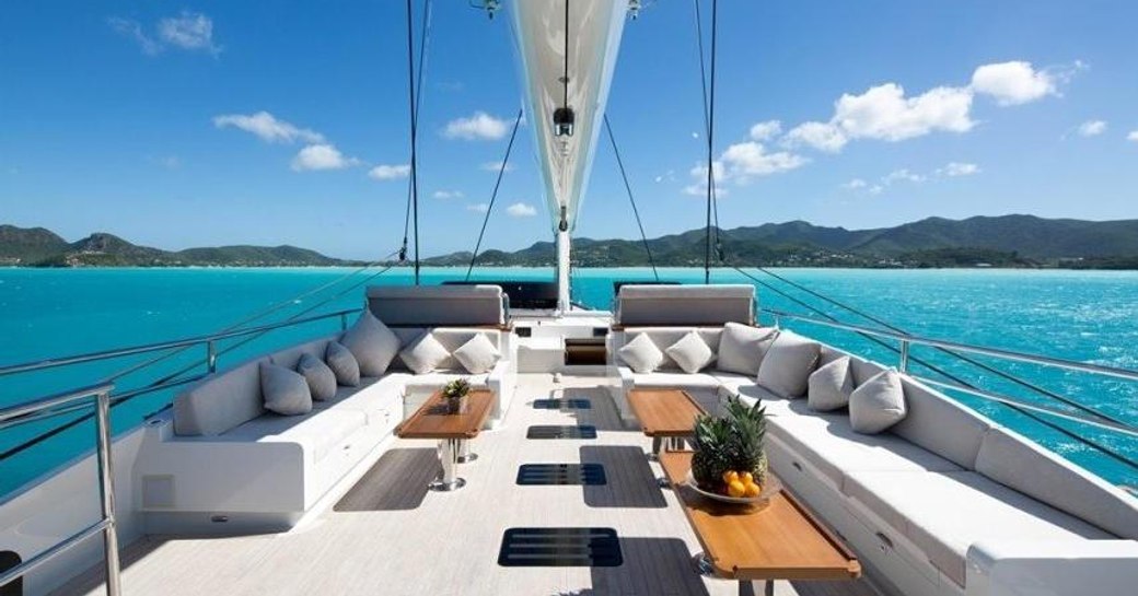 Sundeck of sailing yacht OHANA