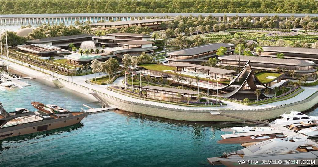 Rendering of infrastructure at Bali Benoa Marina