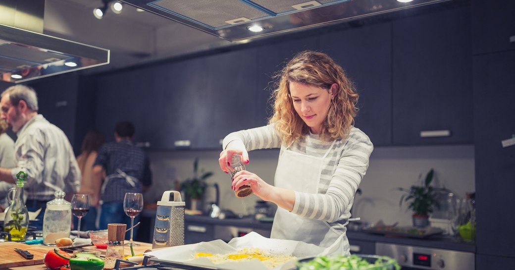 cooking classes on board private charter yacht