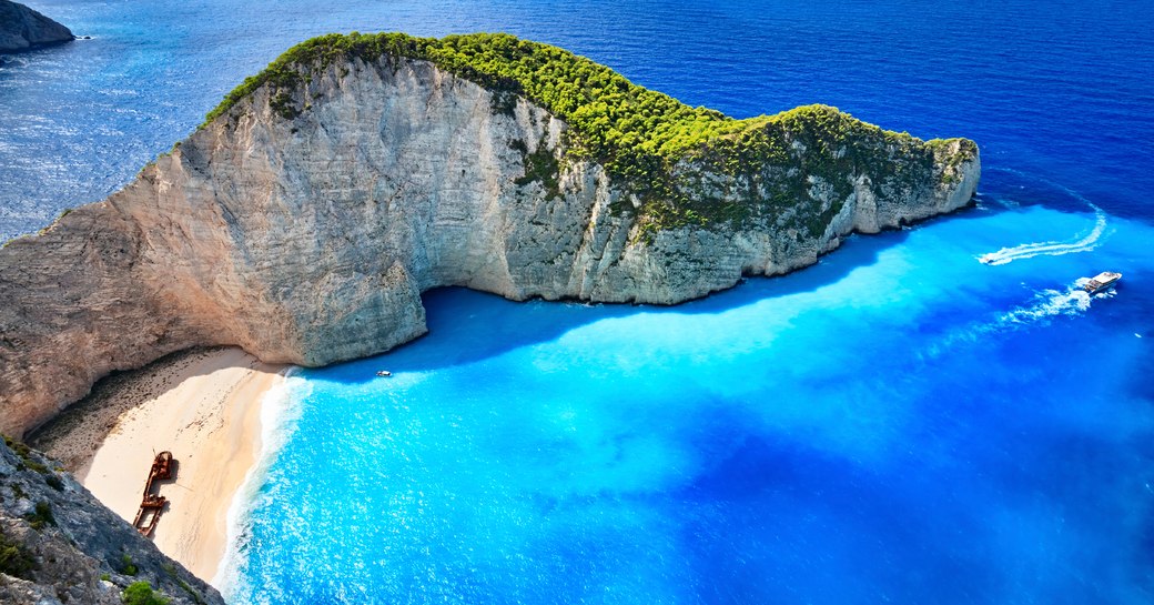 Shipwreck beach in Zakynthos, Greece