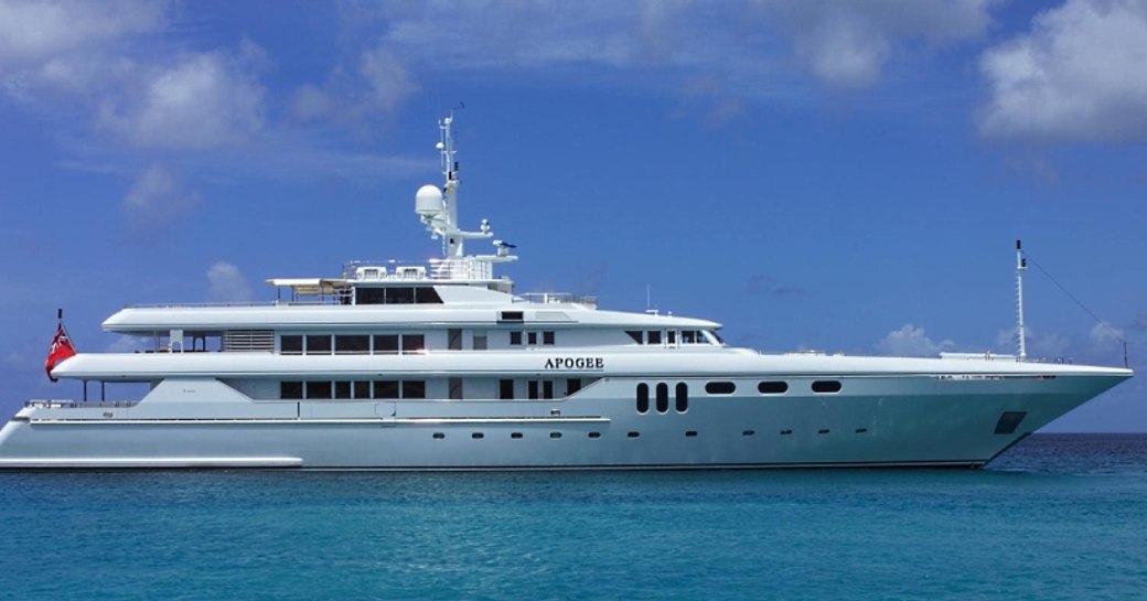 Profile shot of superyacht APOGEE