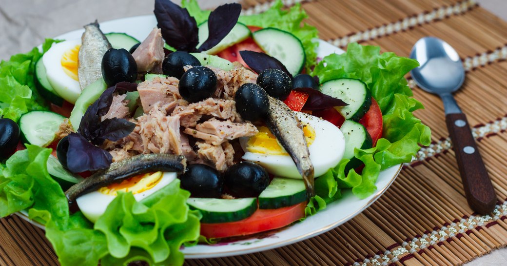 Salade niçoise, a traditional Nice dish served in the South of France