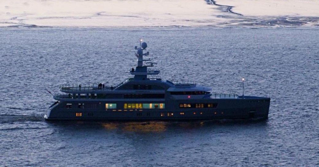 Explorer yacht CLOUDBREAK underway