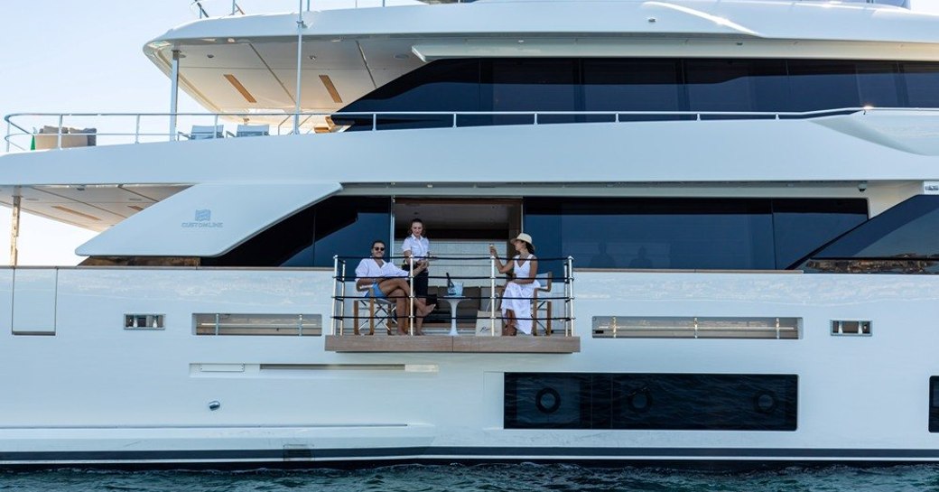 luxury yacht penelope with side opening balconies