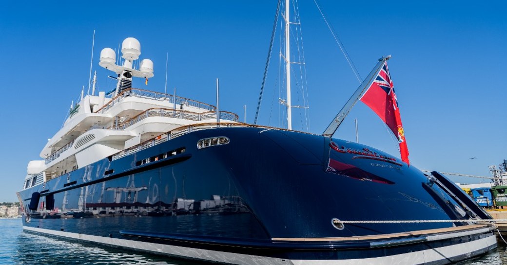 cocoa bean luxury yacht stern view