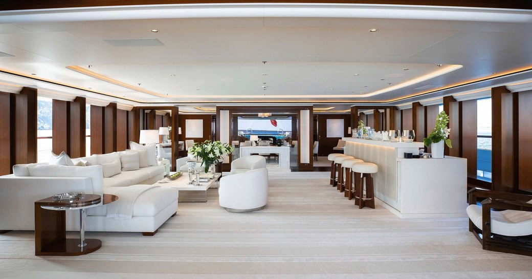 Main salon onboard MY Faith