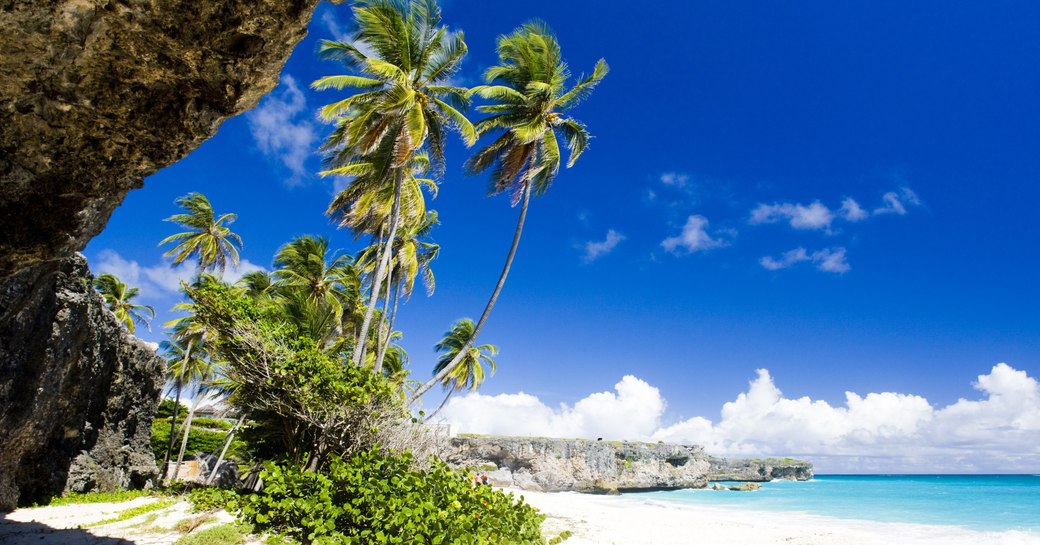 visiting a beautiful east coast beach on our luxury yacht charter in barbados
