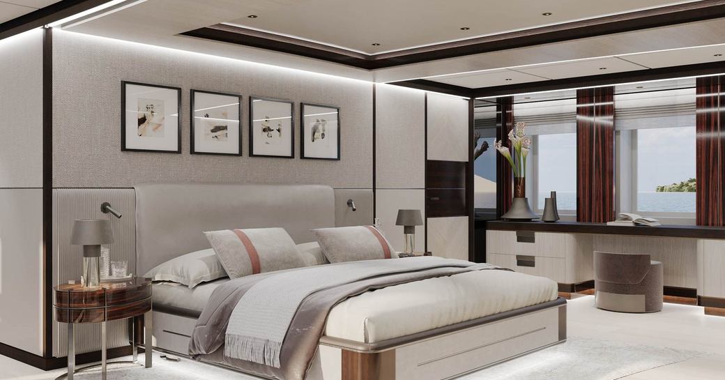 Master cabin onboard charter yacht SOLEMATES