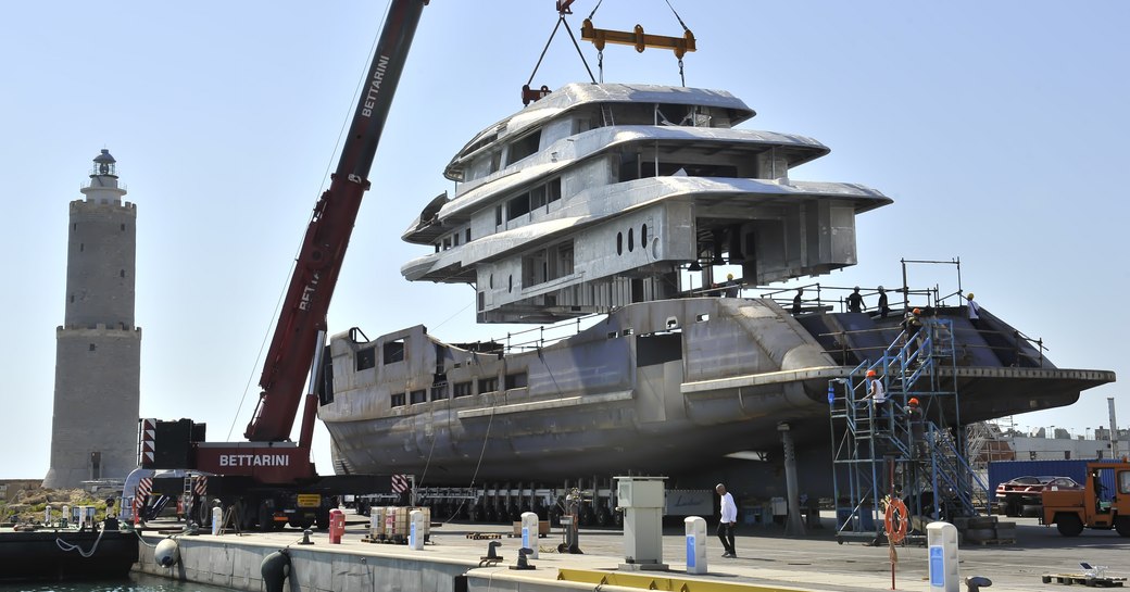 alkhor luxury yacht at benetti yard