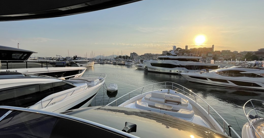 Sunset at the Monaco Yacht Show 2021