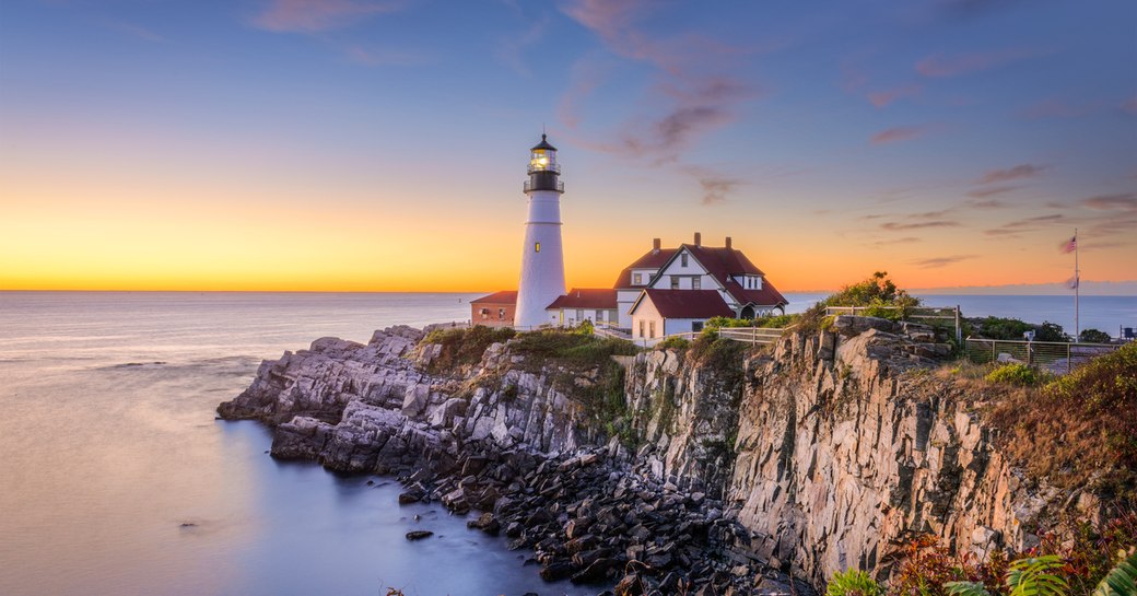 lighthouse on the coast of new england