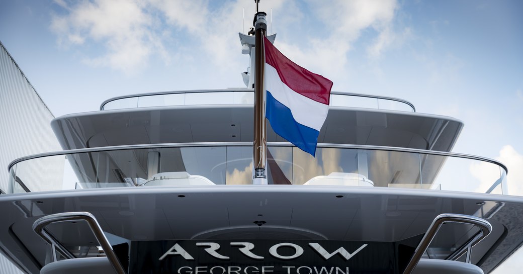 motor yacht arrow aft decks