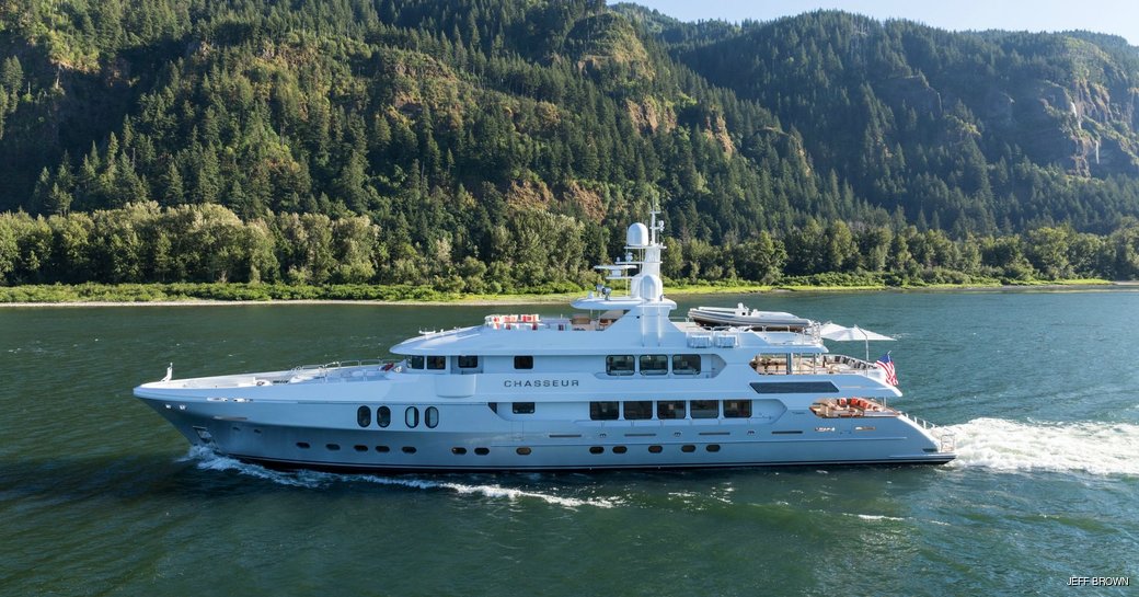 motor yacht chasseur on the water