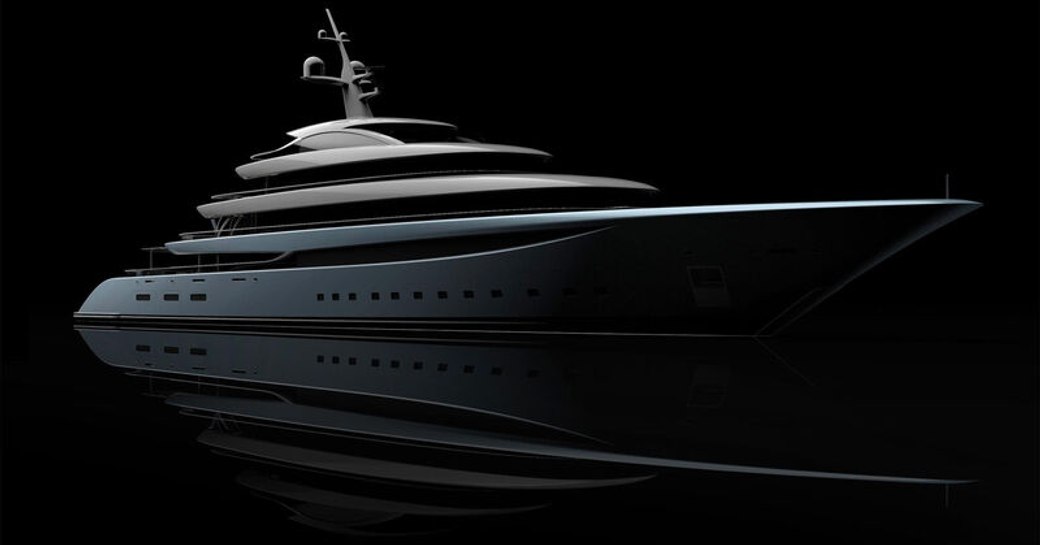 Artist impression/ rendering of Lurssen superyacht JASSJ design