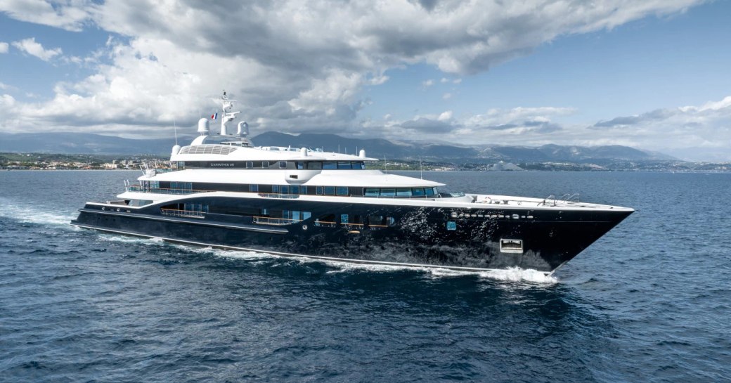 Running shot of charter yacht CARINTHIA VII 