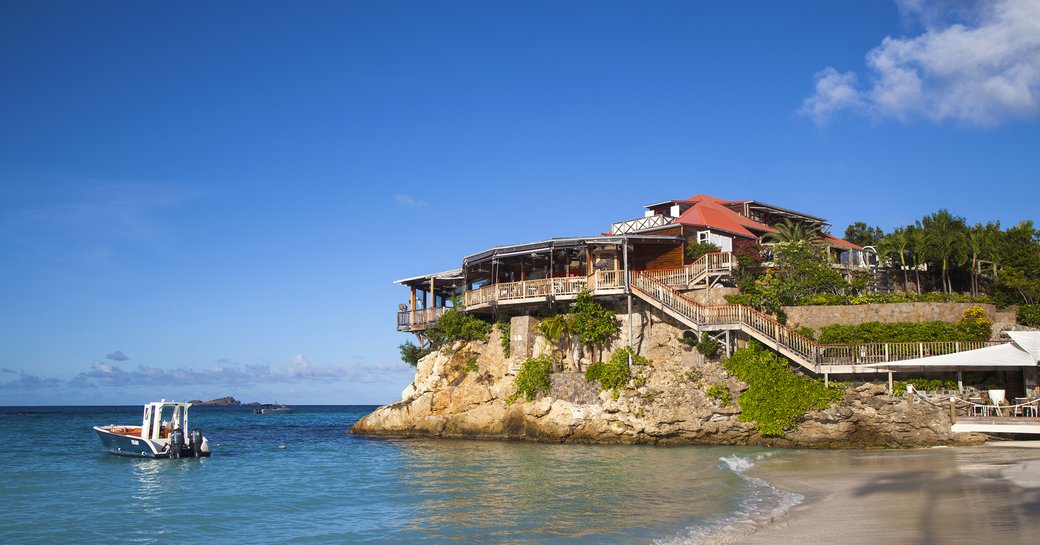 The Eden on the Rocks restaurant seen from the beach