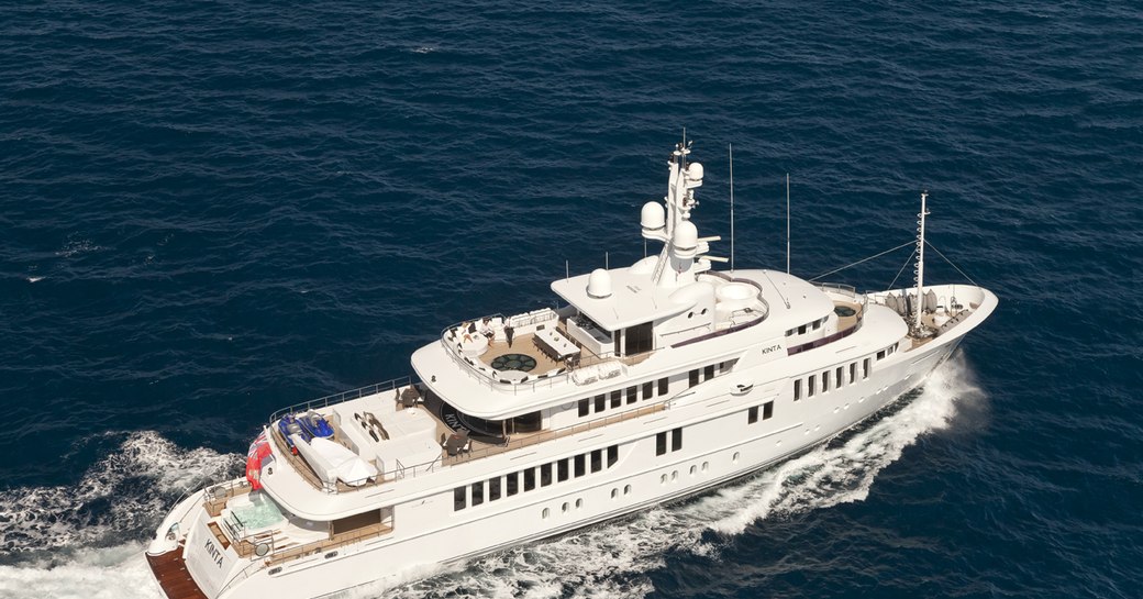 Superyacht KINTA underway