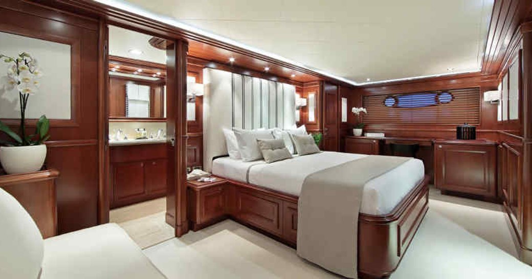 Master cabin onboard MY Lady Soul