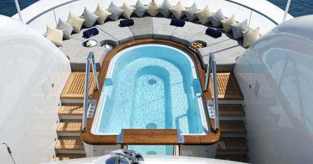 Superyacht ANASTASIA's sundeck Jacuzzi 