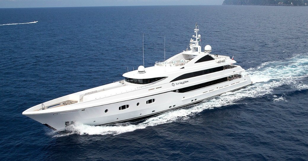 The impressive profile of motor yacht TURQUOISE