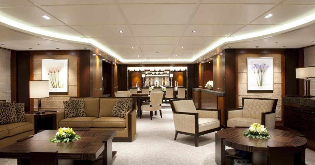 A social space for guests on their charter vacation