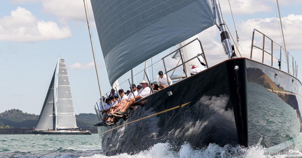 sailors on yacht during nz millennium cup