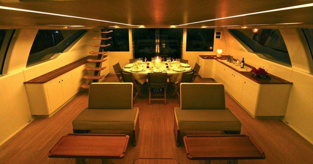 Interior of sailing yacht OHANA