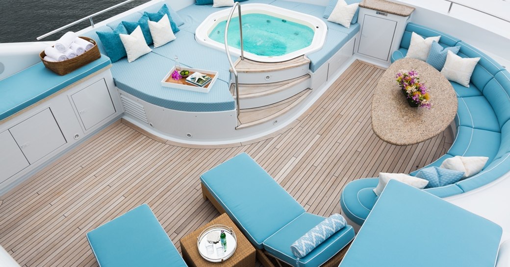 Motor yacht FOUR WISHES's jacuzzi area after refit