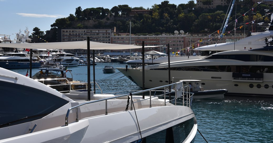 luxury yachts in port hercules for monaco yacht show 2019