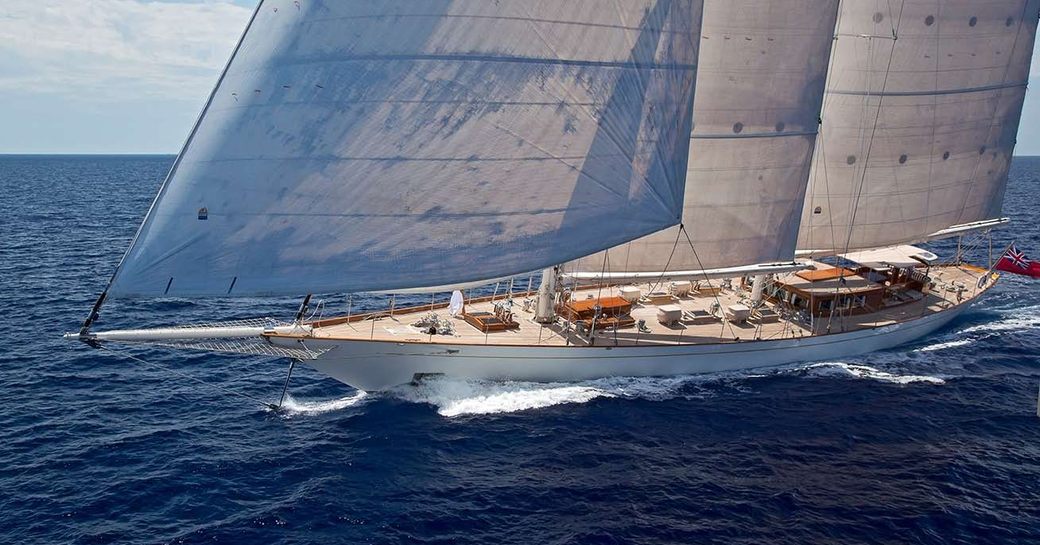 Charter yacht GWEILO underway at sea