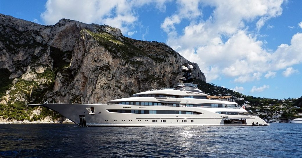 Superyacht KISMET for charter at anchor