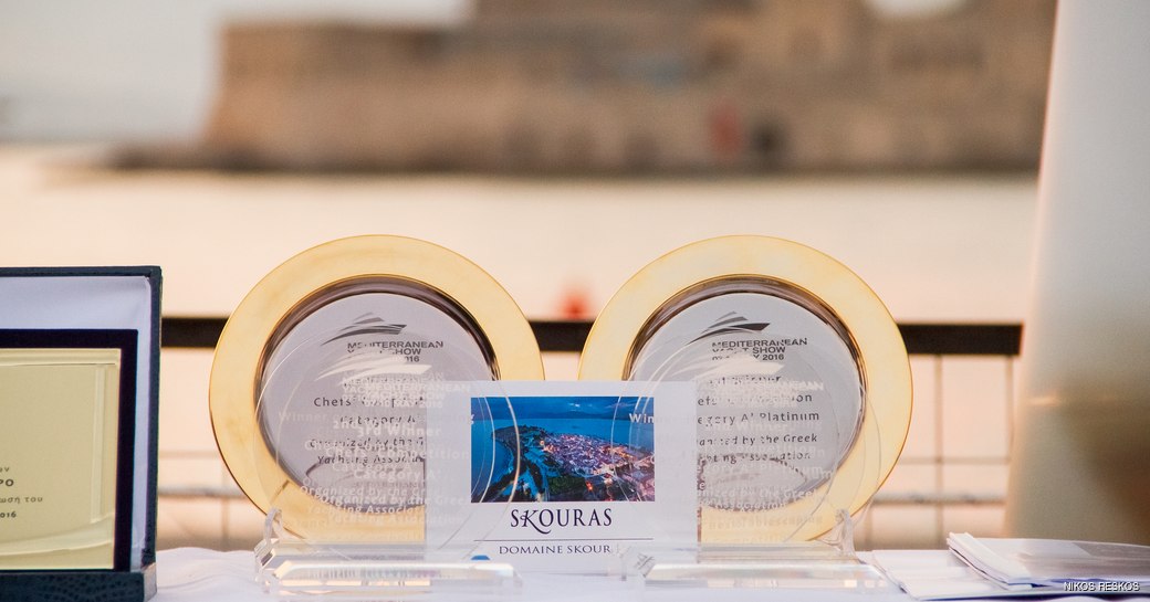 The prizes for the chefs at the Mediterranean Yacht Show 2016