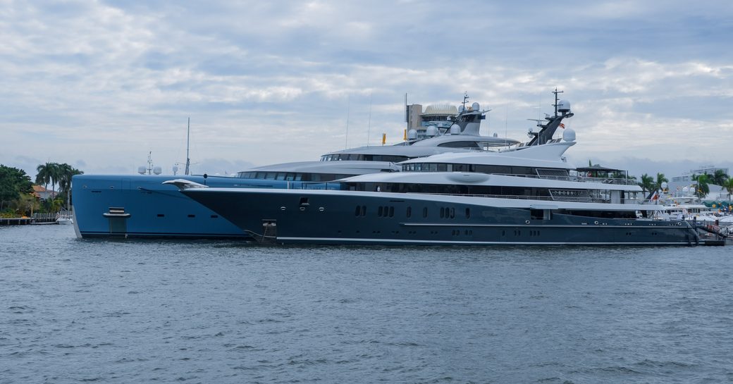 Superyachts at berth at FLIBS 2018