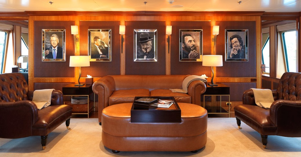 guests who enjoy the finer luxuries in life will make great use of superyacht the wellesley club lounge where they can drink scotch as they cruise mallorca