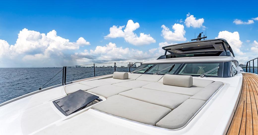 Sun pads onboard superyacht charter NOTYNOG